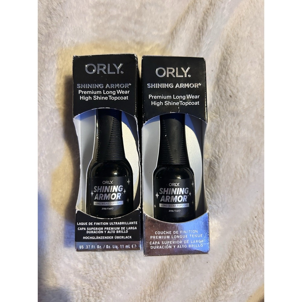 Orly Shining Armor High Shine Topcoat! Set Of Two! New